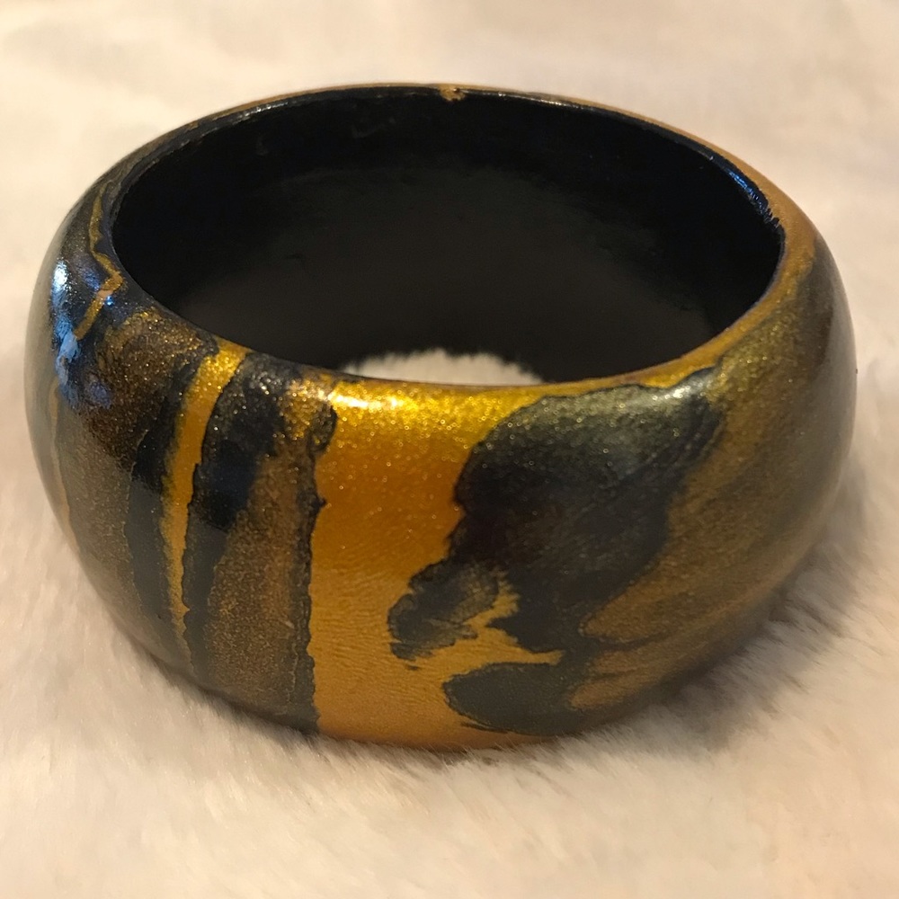 3/$25 Black and Gold wood Bracelet